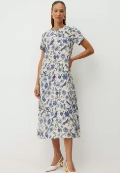 Weekend Max Mara rochie de matase maxi, drept, 2425226101600 imagine