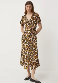 Weekend Max Mara rochie de matase midi, evazati, 2415221043600 imagine