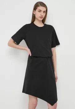 Weekend Max Mara rochie din bumbac culoarea negru, mini, evazati 2415620000000 imagine
