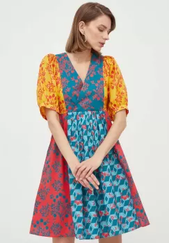 Weekend Max Mara rochie din bumbac mini, evazati imagine