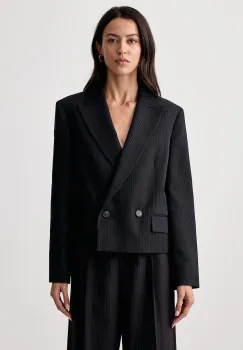 Weekend Max Mara  sacou cu doua randuri de nasturi pentru femei cu lana WKDCANAPA imagine