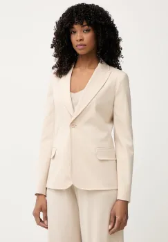 Weekend Max Mara sacou cu un singur rand de nasturi de femei cu vascoza CARBONE imagine