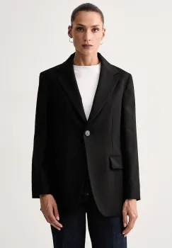Weekend Max Mara  sacou cu un singur rand de nasturi pentru femei din lana WKDASTA imagine
