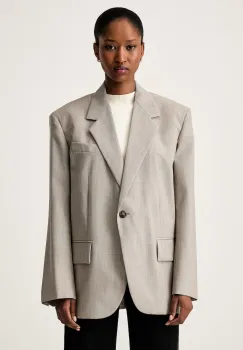 Weekend Max Mara sacou cu un singur rand de nasturi pentru femei din lana WKDATTILA imagine