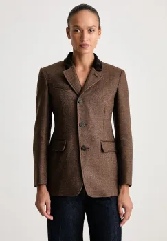 Weekend Max Mara  sacou cu un singur rand de nasturi pentru femei din lana WKIMARTORA imagine