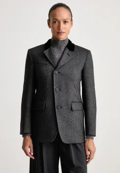 Weekend Max Mara  sacou cu un singur rand de nasturi pentru femei din lana WKIMARTORA imagine