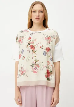 Weekend Max Mara tricou din amestec de matase femei, culoarea bej, 2515941082600 imagine