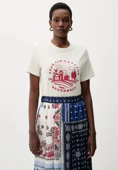 Weekend Max Mara tricou din bumbac CLOWN culoarea bej, 2525976012600 imagine