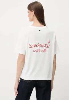 Weekend Max Mara tricou din bumbac culoarea alb, 2525976051600 imagine