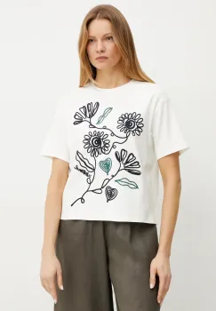 Weekend Max Mara tricou din bumbac femei, culoarea alb, 2515941052600 imagine