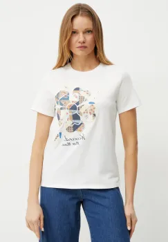 Weekend Max Mara tricou din bumbac femei, culoarea alb, 2515971051600 imagine