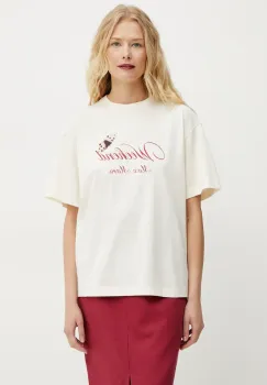 Weekend Max Mara tricou din bumbac femei, culoarea bej, 2515971032600 imagine