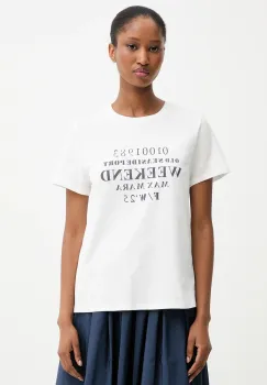Weekend Max Mara tricou din bumbac GUGLIA culoarea alb, 2525976031600 imagine