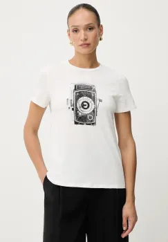 Weekend Max Mara tricou din bumbac GUGLIA culoarea alb, 2525976031600 imagine