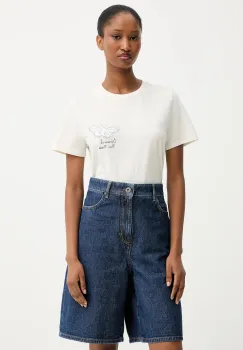 Weekend Max Mara tricou din bumbac GUGLIA culoarea bej, 2525976031600 imagine