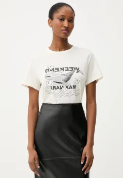 Weekend Max Mara tricou din bumbac GUGLIA culoarea bej, 2525976031600 imagine