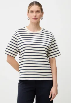 Weekend Max Mara tricou din bumbac MULTID culoarea bej, 2615941031600 imagine