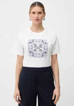 Weekend Max Mara tricou din bumbac WEST culoarea alb, 2615971041600 imagine