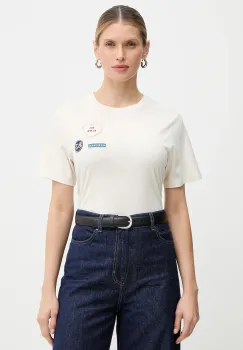 Weekend Max Mara tricou din bumbac WEST culoarea bej, 2615971041600 imagine