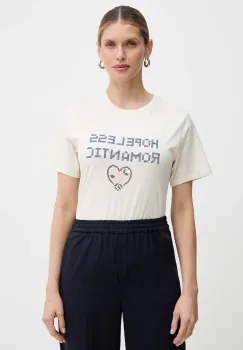 Weekend Max Mara tricou din bumbac WEST culoarea bej, 2615971041600 imagine