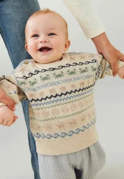 Wheat pulover din bumbac pentru bebelusi imagine