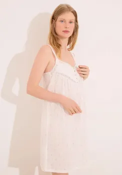 women'secret camasa de noapte din bumbac culoarea roz, bumbac, 3639177 imagine