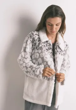 women'secret geaca cu aspect de camasa culoarea bej, de tranzitie, 4412200 imagine