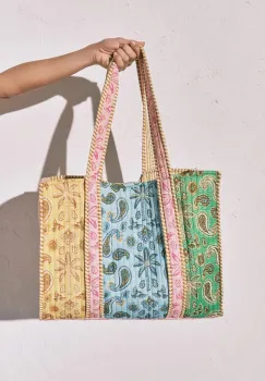 women'secret geanta de plaja de dama din bumbac imagine