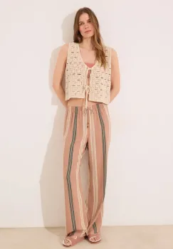 women'secret pantaloni de pijama culoarea maro, 3709680 imagine