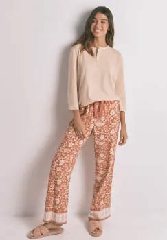 women'secret pantaloni de pijama culoarea portocaliu, 3702258 imagine