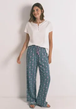 women'secret pantaloni de pijama culoarea verde, 3702257 imagine