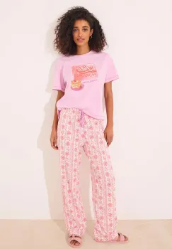 women'secret pantaloni de pijama din bumbac imagine