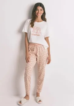 women'secret pantaloni pijama bumbac culoarea portocaliu, bumbac, 3702250 imagine