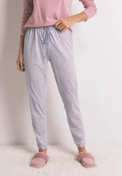 women'secret pantaloni pijama bumbac culoarea violet, bumbac, 3702248 imagine