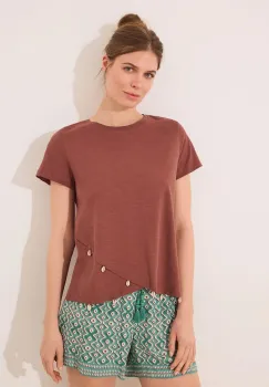 women'secret pantaloni scurti de pijama culoarea verde, 3709682 imagine