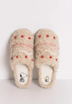 women'secret papuci de casa MULTI WILD RED culoarea bej, 4992584 imagine