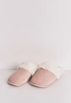 women'secret papuci de casa XMAS BASICS culoarea roz, 4992573 imagine