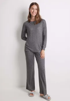 women'secret pijama LIFEWEAR LA NUIT femei, culoarea gri, 4758219 imagine