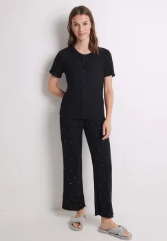 women'secret pijama LIFEWEAR LA NUIT femei, culoarea negru, 4758225 imagine