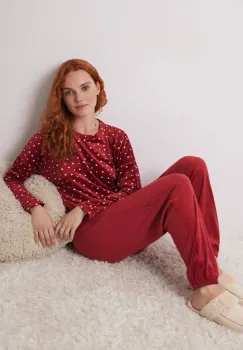 women'secret pijama LOVE ACTUALLY GENERIC PJ femei, culoarea rosu, 4758239 imagine