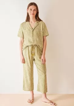 women'secret pijama MIX AND MATCH CALA femei, culoarea verde, 4858803 imagine
