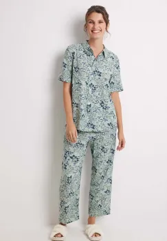 women'secret pijama MIX AND MATCH CEREMONY femei, culoarea verde, 4858809 imagine