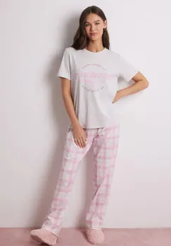 women'secret pijamale de bumbac LA VECINA RUBIA culoarea gri, bumbac, 3138652 imagine