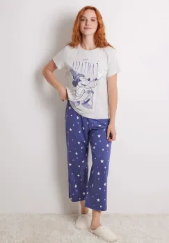 women'secret pijamale de bumbac MICKEY culoarea gri, bumbac, 3138621 imagine