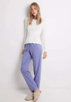 women'secret pijamale de bumbac WISH culoarea bej, bumbac, 3138593 imagine
