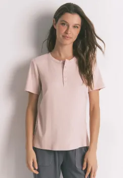 women'secret tricou de pijama culoarea roz, 3272331 imagine