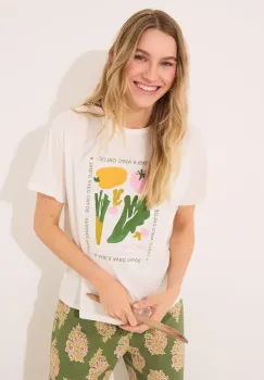 women'secret tricou de pijama din bumbac femei, culoarea alb, bumbac, 3279694 imagine