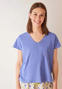women'secret tricou de pijama din bumbac MIX AND MATCH CALA bumbac, 3278389 imagine