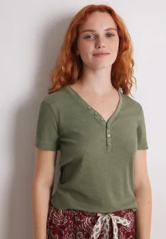 women'secret tricou de pijama MIX AND MATCH LOVE ACTUALLY culoarea verde, 3278432 imagine
