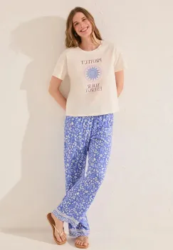 women'secret tricou din bumbac culoarea bej, 3279711 imagine
